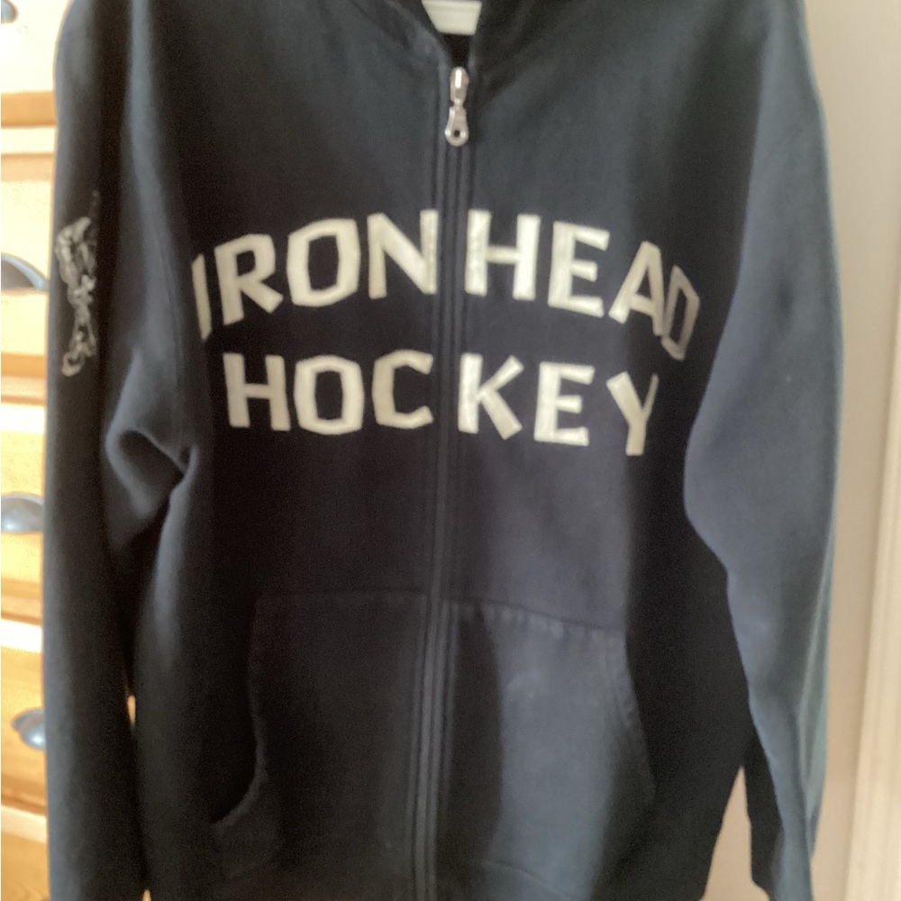 Ironhead Hockey Black Zip-Up Hoodie